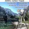 ARTCISE AS90CL Carbon Fiber Bowl Tripod with 75mm Bowl Adapter，40mmTube，4 Section