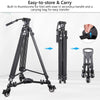 ARTCISE MF70+FH6+TD1 Professional Heavy Duty Tripod Video Tripod