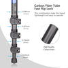 ARTCISE AF50C Flip Lock Carbon Fiber Tripods With 34MM Ball Head